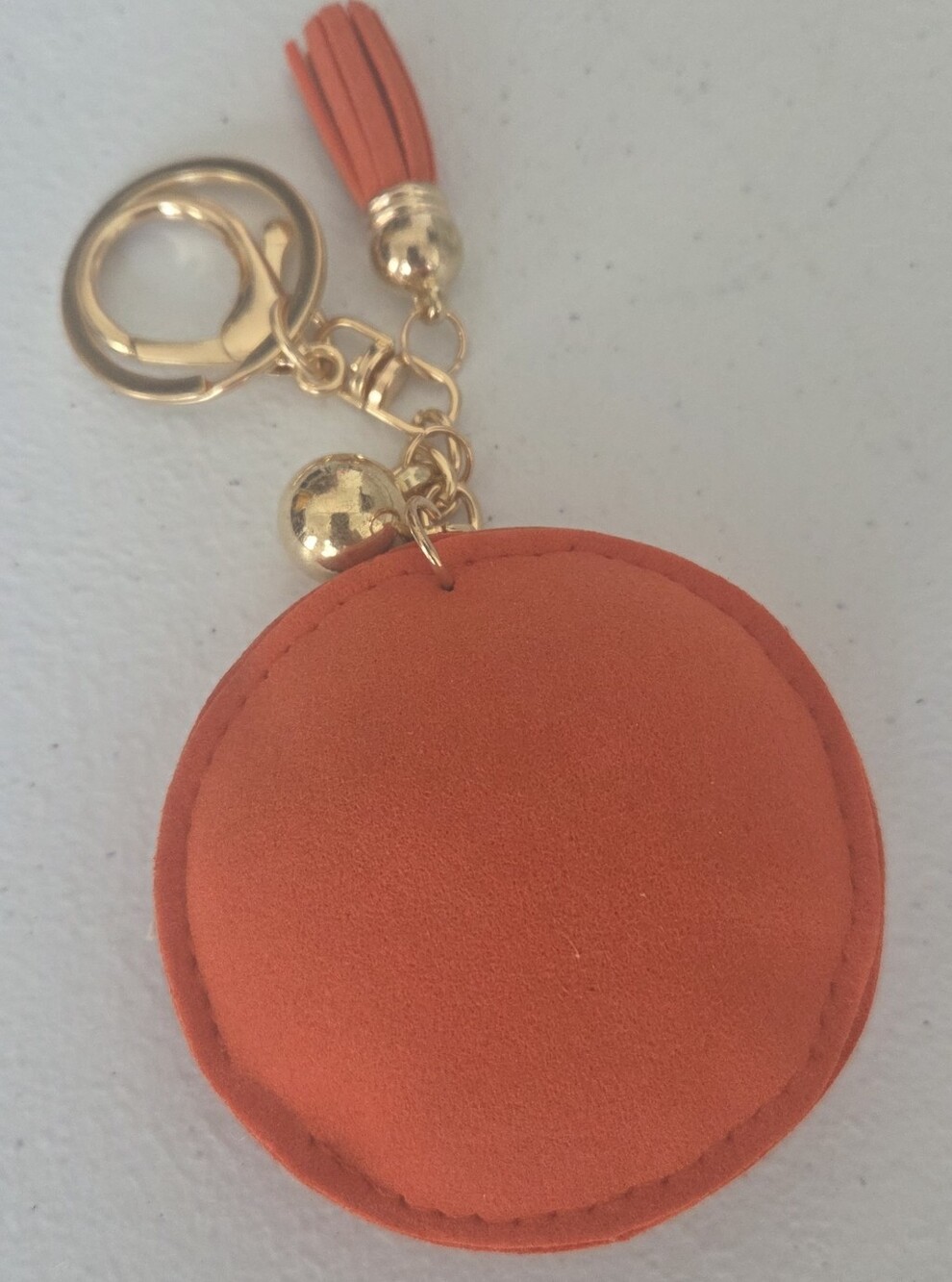 Orange Crystal Emoji M&M-Inspired Keychain Charm NIP - Picture 2 of 5